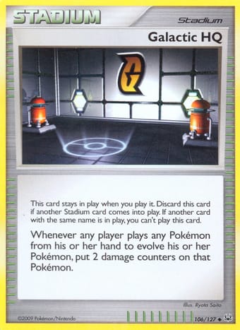 Galactic HQ Platinum Pokemon Card
