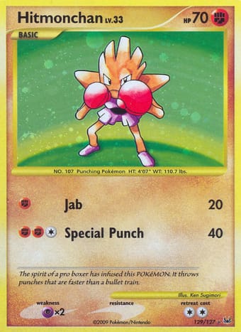 Hitmonchan Platinum Pokemon Card