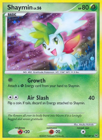 Shaymin Platinum Pokemon Card