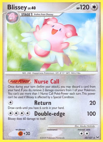 Blissey Platinum Pokemon Card