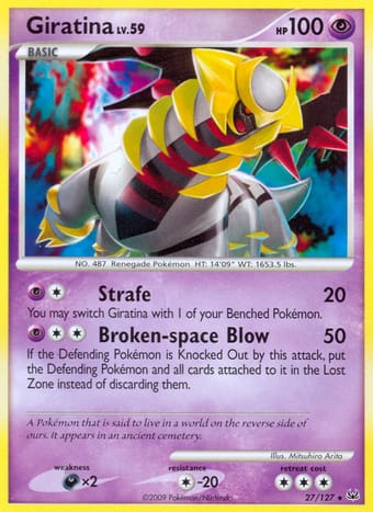 Giratina Platinum Pokemon Card