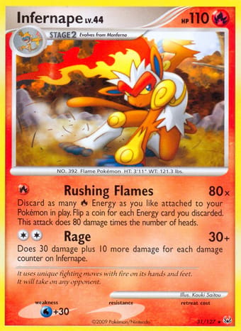Infernape Platinum Pokemon Card