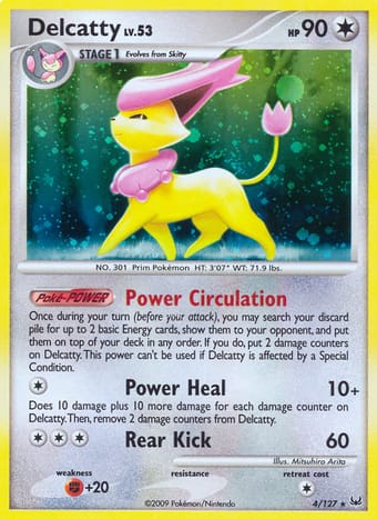 Delcatty Platinum Pokemon Card