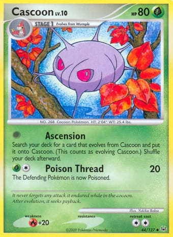 Cascoon Platinum Pokemon Card