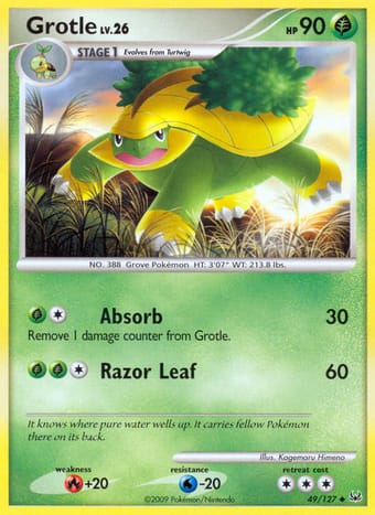 Grotle Platinum Pokemon Card