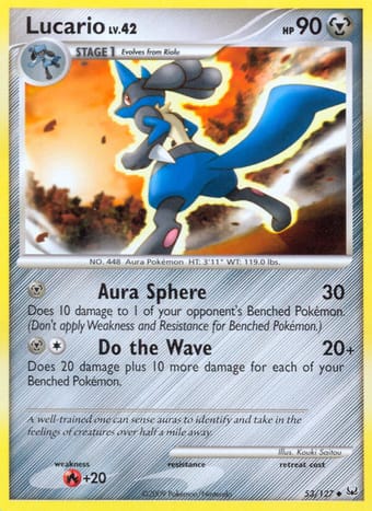 Lucario Platinum Pokemon Card
