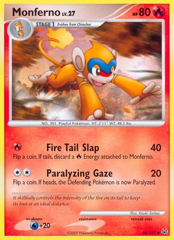 Monferno Platinum Pokemon Card