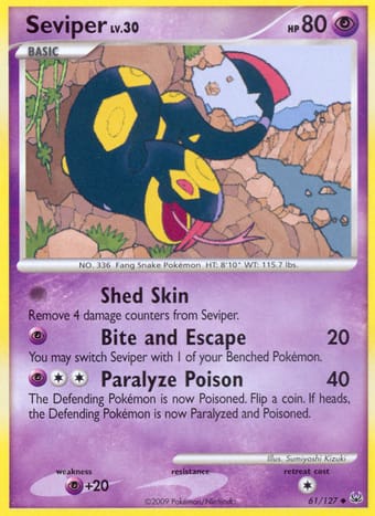 Seviper Platinum Pokemon Card