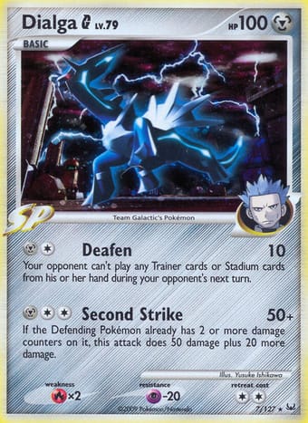 Dialga G Platinum Pokemon Card