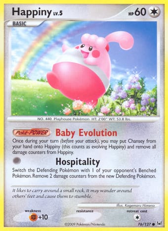 Happiny Platinum Pokemon Card