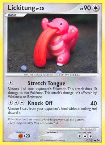 Lickitung Platinum Pokemon Card