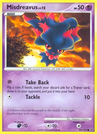 Misdreavus Platinum Pokemon Card