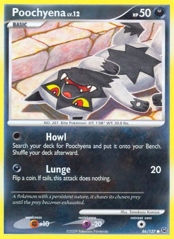 Poochyena Platinum Pokemon Card