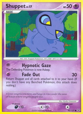 Shuppet Platinum Pokemon Card