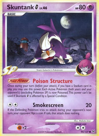 Skuntank G Platinum Pokemon Card