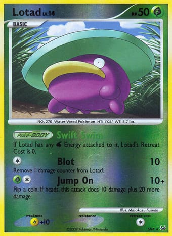 Lotad Platinum Pokemon Card