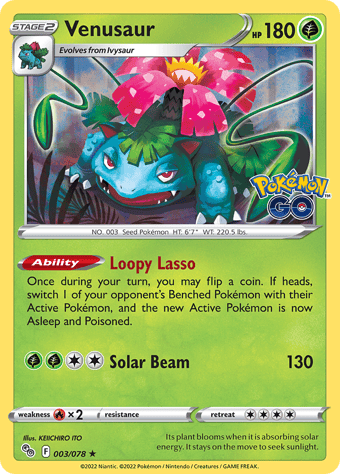 Venusaur Pokemon Go Pokemon Card