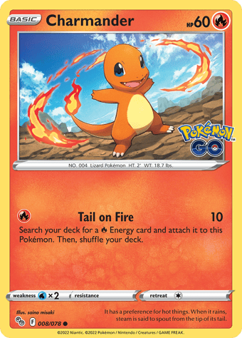 Charmander Pokemon Go Pokemon Card