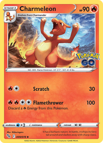 Charmeleon Pokemon Go Pokemon Card