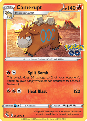 Camerupt Pokemon Go Pokemon Card