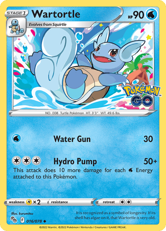 Wartortle Pokemon Go Pokemon Card