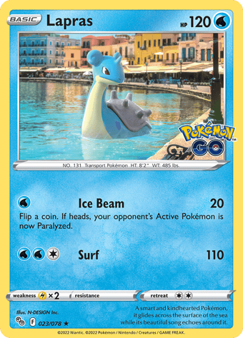 Lapras Pokemon Go Pokemon Card