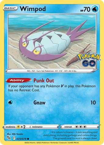 Wimpod Pokemon Go Pokemon Card
