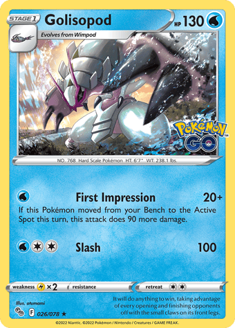 Golisopod Pokemon Go Pokemon Card