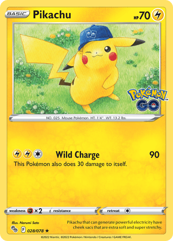 Pikachu Pokemon Go Pokemon Card