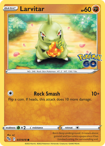 Larvitar Pokemon Go Pokemon Card