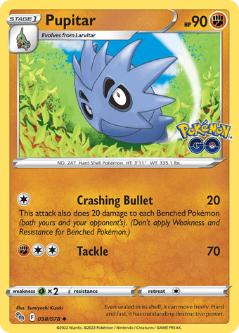 Pupitar Pokemon Go Pokemon Card