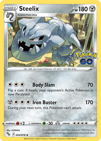 Steelix Pokemon Go Pokemon Card