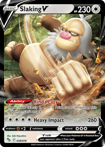 Slaking V Pokemon Go Pokemon Card