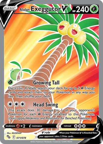Alolan Exeggutor V Pokemon Go Pokemon Card