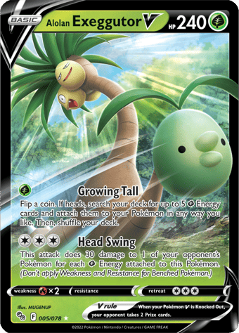 Alolan Exeggutor V Pokemon Go Pokemon Card