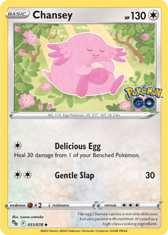 Chansey Pokemon Go Pokemon Card