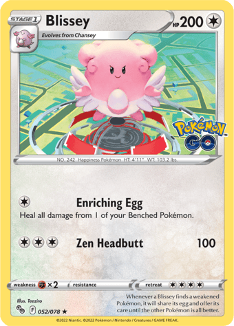Blissey Pokemon Go Pokemon Card