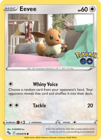 Eevee Pokemon Go Pokemon Card