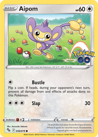 Aipom Pokemon Go Pokemon Card