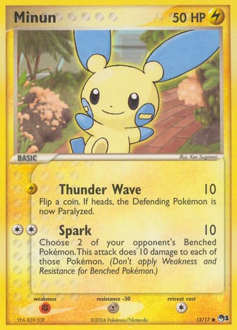 Minun POP Series 1 Pokemon Card