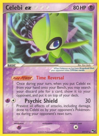 Celebi ex POP Series 2 Pokemon Card