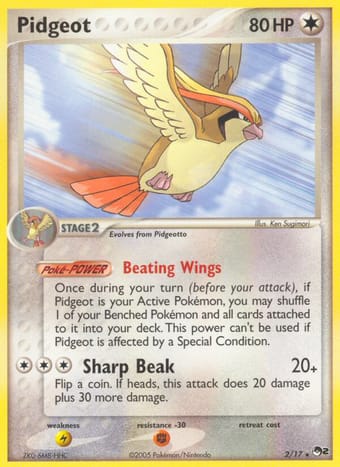 Pidgeot POP Series 2 Pokemon Card