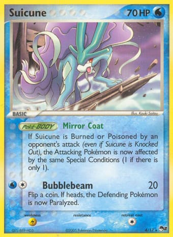 Suicune POP Series 2 Pokemon Card