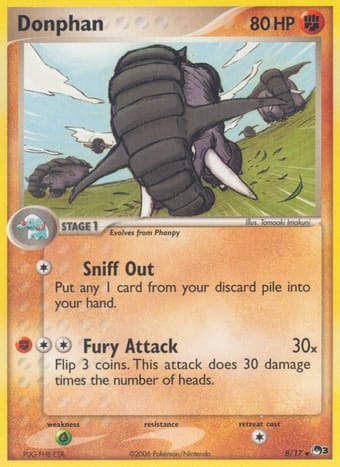 Donphan POP Series 3 Pokemon Card