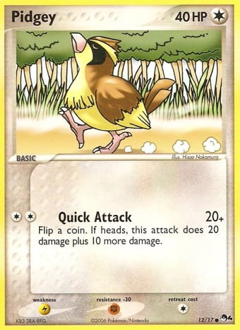 Pidgey POP Series 4 Pokemon Card