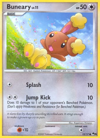 Buneary POP Series 6 Pokemon Card