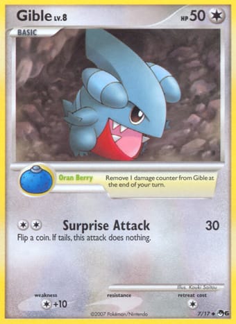 Gible POP Series 6 Pokemon Card
