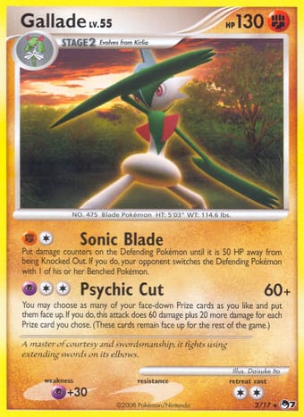 Gallade POP Series 7 Pokemon Card