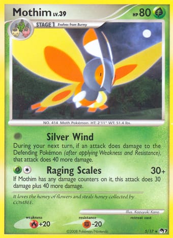 Mothim POP Series 7 Pokemon Card