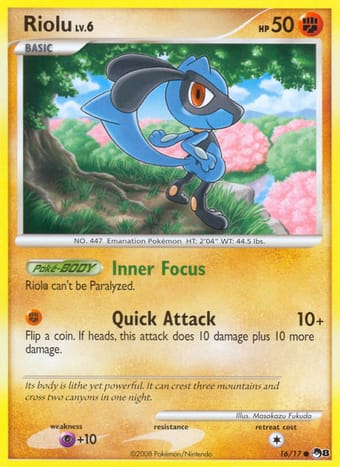 Riolu POP Series 8 Pokemon Card